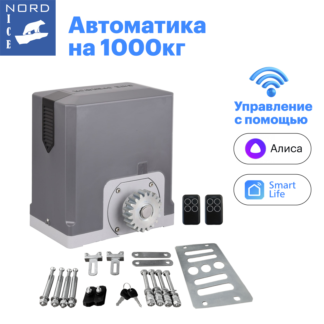 Комплект Home Gate NI1000Z Turbo standart (Smart Life, Алиса, Маруся, Пульт, Умный дом)